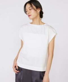 INED / イネド Tシャツ | 《大きいサイズ》タックフリルカットソー