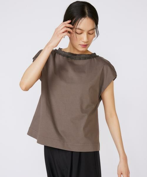 INED / イネド Tシャツ | 《大きいサイズ》タックフリルカットソー | 詳細1