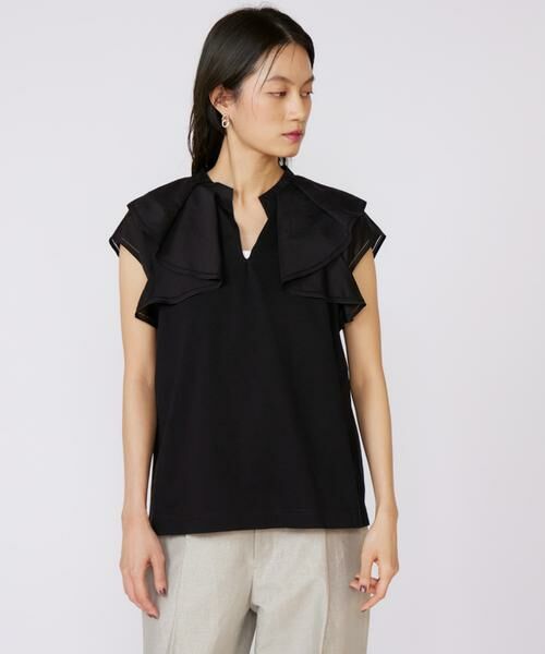 INED / イネド Tシャツ | 《大きいサイズ》ラッフルカラードッキングプルオーバー | 詳細11