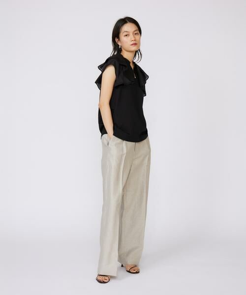 INED / イネド Tシャツ | 《大きいサイズ》ラッフルカラードッキングプルオーバー | 詳細5