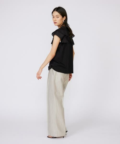 INED / イネド Tシャツ | 《大きいサイズ》ラッフルカラードッキングプルオーバー | 詳細6