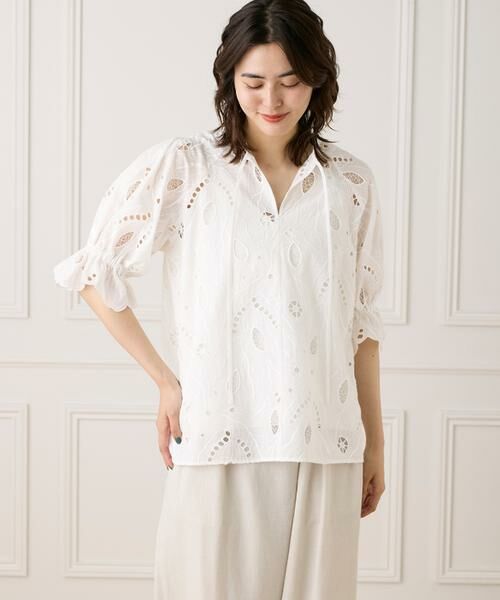 INED / イネド シャツ・ブラウス | レースブラウス《la veille by SUPERIOR CLOSET》(オフホワイト1)