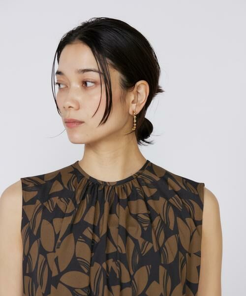 INED / イネド ミニ丈・ひざ丈ワンピース | 《大きいサイズ》ノースリーブプリントワンピース | 詳細12