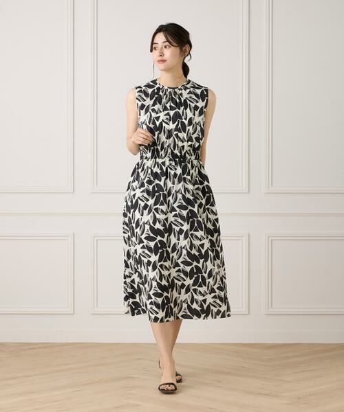 INED / イネド ミニ丈・ひざ丈ワンピース | 《大きいサイズ》ノースリーブプリントワンピース | 詳細18