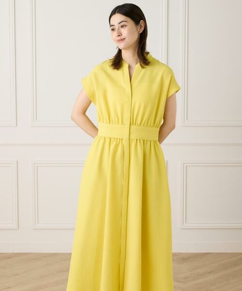 INED / イネド ミニ丈・ひざ丈ワンピース | 《大きいサイズ》ウエストギャザーワンピース | 詳細1