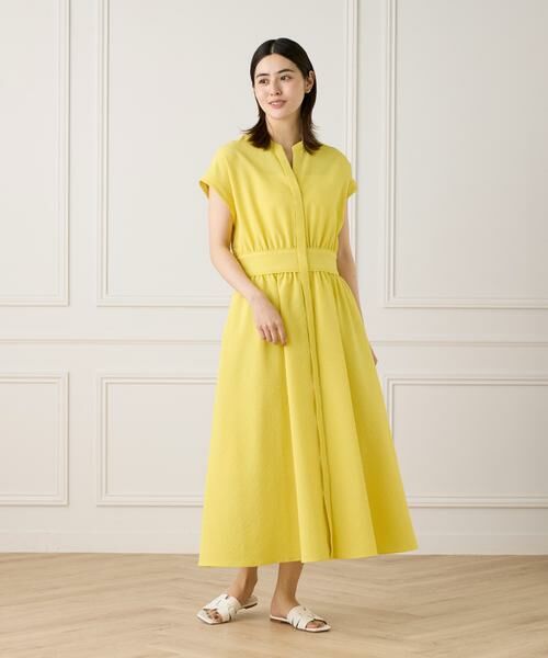 INED / イネド ミニ丈・ひざ丈ワンピース | 《大きいサイズ》ウエストギャザーワンピース | 詳細2