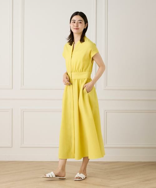 INED / イネド ミニ丈・ひざ丈ワンピース | 《大きいサイズ》ウエストギャザーワンピース | 詳細3