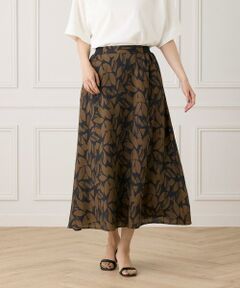 INED / イネド ロング・マキシ丈スカート | 《大きいサイズ》プリントフレアスカート