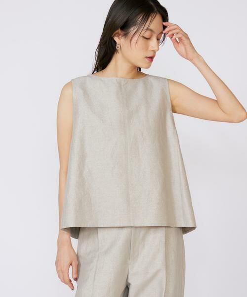 INED / イネド シャツ・ブラウス | ノースリーブラメブラウス | 詳細1