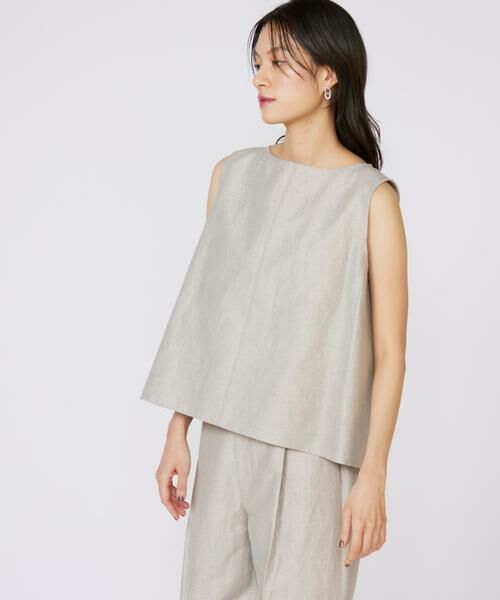 INED / イネド シャツ・ブラウス | ノースリーブラメブラウス | 詳細7