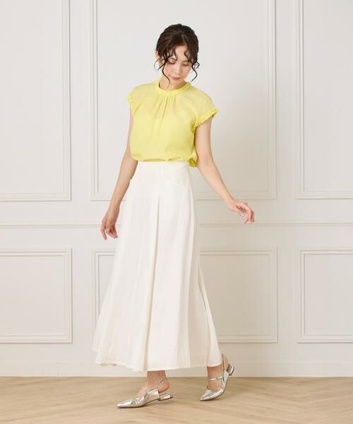 INED / イネド シャツ・ブラウス | 《大きいサイズ》タックフリルブラウス | 詳細9