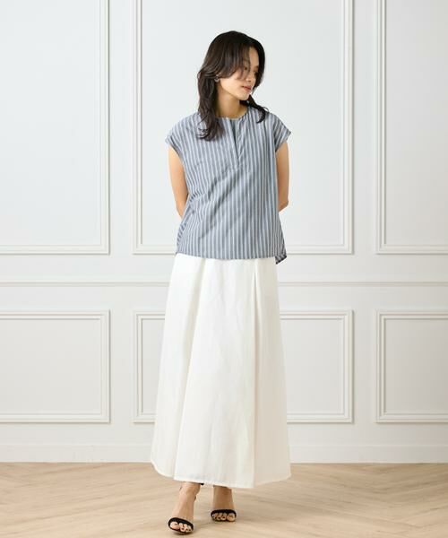 INED / イネド カットソー | ストライプスキッパーデザイントップス | 詳細2