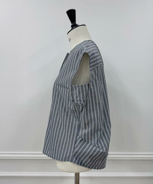 INED / イネド カットソー | 《大きいサイズ》ストライプスキッパーデザイントップス | 詳細2