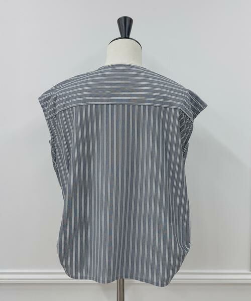 INED / イネド カットソー | 《大きいサイズ》ストライプスキッパーデザイントップス | 詳細3
