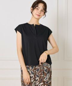 INED / イネド カットソー | 《大きいサイズ》スキッパーデザイントップス