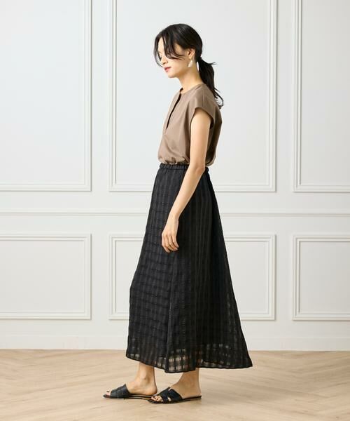 INED / イネド カットソー | 《大きいサイズ》スキッパーデザイントップス | 詳細3