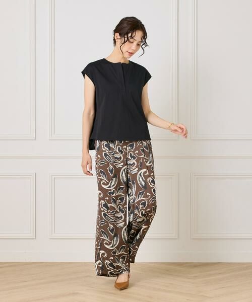 INED / イネド カットソー | 《大きいサイズ》スキッパーデザイントップス | 詳細7