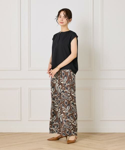 INED / イネド カットソー | 《大きいサイズ》スキッパーデザイントップス | 詳細19