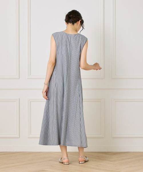 INED / イネド ミニ丈・ひざ丈ワンピース | ストライプフレアカットワンピース | 詳細4