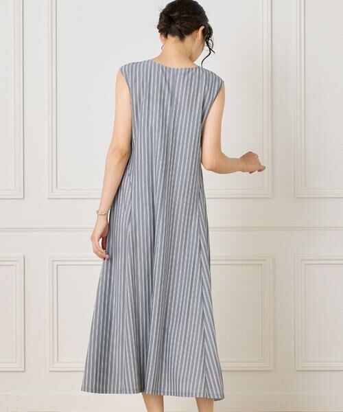 INED / イネド ミニ丈・ひざ丈ワンピース | ストライプフレアカットワンピース | 詳細6