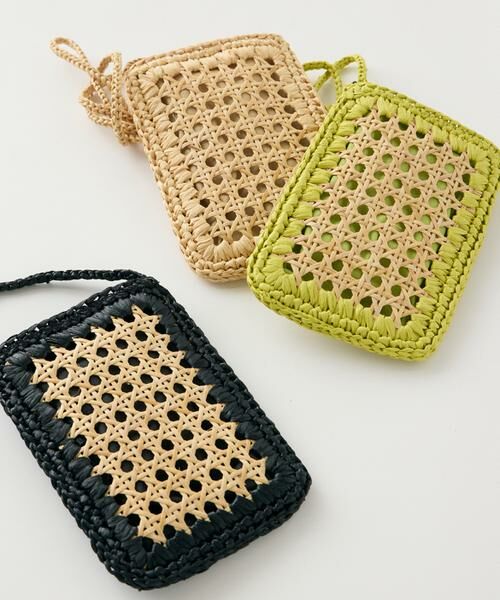 INED / イネド モバイルケース | 《FAVORITE》ラフィアフォーンバッグ《CATERINA BERTINI》 | 詳細4