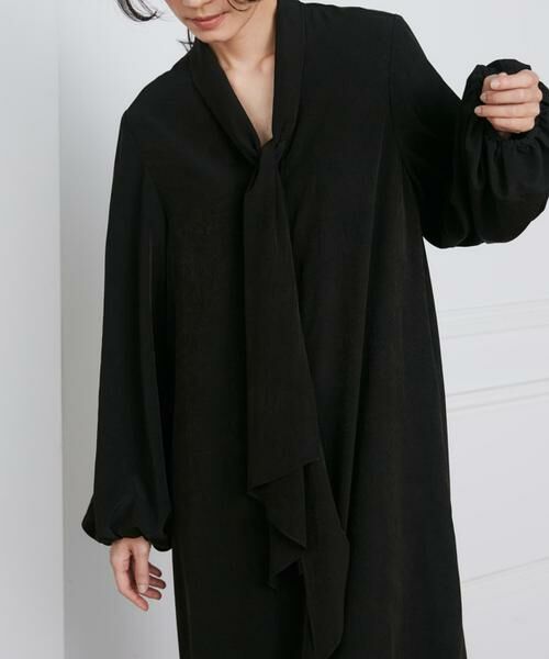 INED / イネド ロング・マキシ丈ワンピース | 《大きいサイズ》リボンタイバックプリーツドレス《la veille by SUPERIOR CLOSET》 | 詳細10