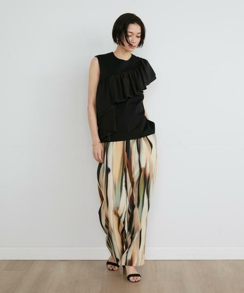 INED / イネド その他パンツ | 《大きいサイズ》プリントワイドパンツ《la veille by SUPERIOR CLOSET》 | 詳細1