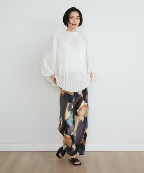 INED / イネド その他パンツ | 《大きいサイズ》プリントワイドパンツ《la veille by SUPERIOR CLOSET》 | 詳細5