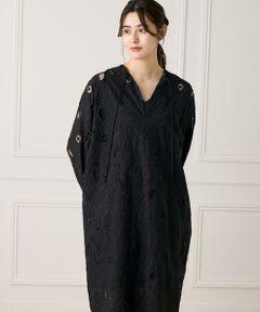 INED / イネド ミニ丈・ひざ丈ワンピース | 《大きいサイズ》レースカフタンワンピース《la veille by SUPERIOR CLOSET》《la veille by SUPERIOR CLOSET》