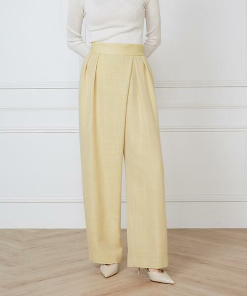 INED/イネド 《大きいサイズ》ラップパンツ《la veille by SUPERIOR CLOSET》 イエロー 13 INED/イネド 《大きいサイズ》ラップパンツ《la veille by SUPERIOR CLOSET》 イエロー 13