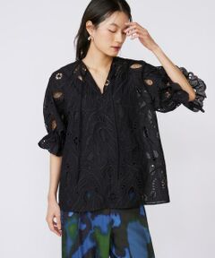 INED / イネド シャツ・ブラウス | 《大きいサイズ》レースブラウス《la veille by SUPERIOR CLOSET》