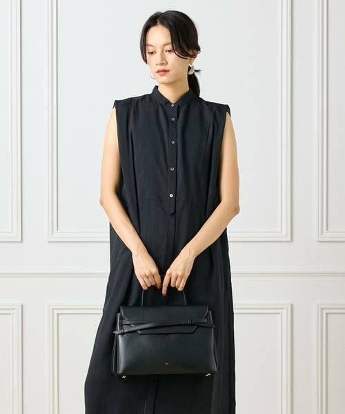 INED / イネド ミニ丈・ひざ丈ワンピース | ボザムデザインノースリーブシャツドレス | 詳細11