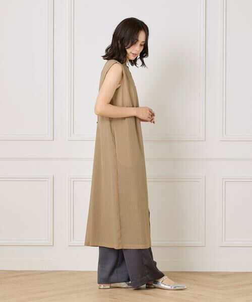 INED / イネド ミニ丈・ひざ丈ワンピース | ボザムデザインノースリーブシャツドレス | 詳細3