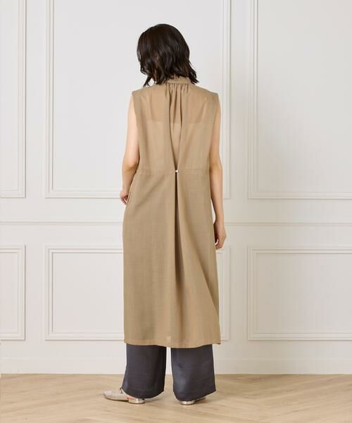 INED / イネド ミニ丈・ひざ丈ワンピース | ボザムデザインノースリーブシャツドレス | 詳細4