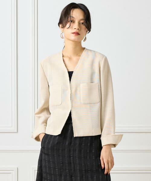 INED / イネド ノーカラージャケット | 《大きいサイズ》カラミジャケット | 詳細16