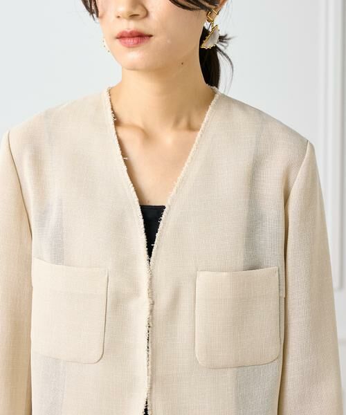 INED / イネド ノーカラージャケット | 《大きいサイズ》カラミジャケット | 詳細25