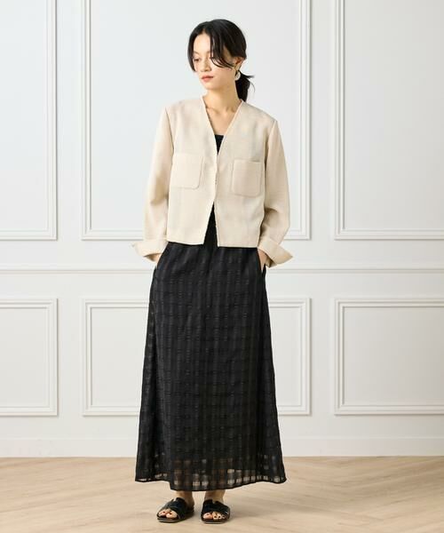 INED / イネド ノーカラージャケット | 《大きいサイズ》カラミジャケット | 詳細17