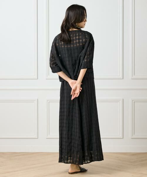 INED / イネド ミニ・ひざ丈スカート | 《大きいサイズ》シアーチェックバイアススカート | 詳細4