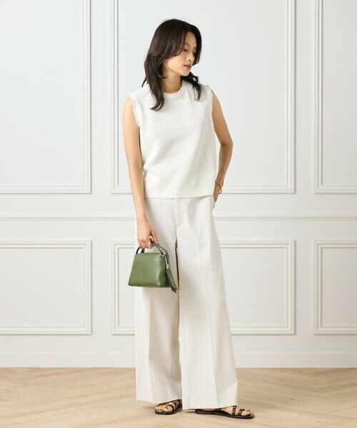 INED / イネド ベスト | ミニフリンジ付きノースリブニット | 詳細2