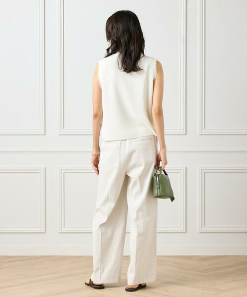 INED / イネド ベスト | ミニフリンジ付きノースリブニット | 詳細4