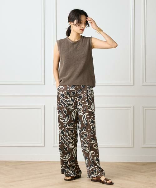 INED / イネド ベスト | ミニフリンジ付きノースリブニット | 詳細20