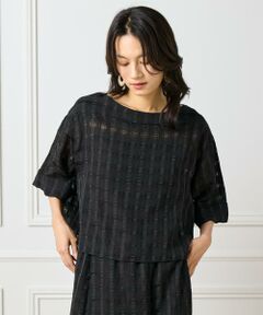 INED / イネド シャツ・ブラウス | 《大きいサイズ》シアーチェックブラウス