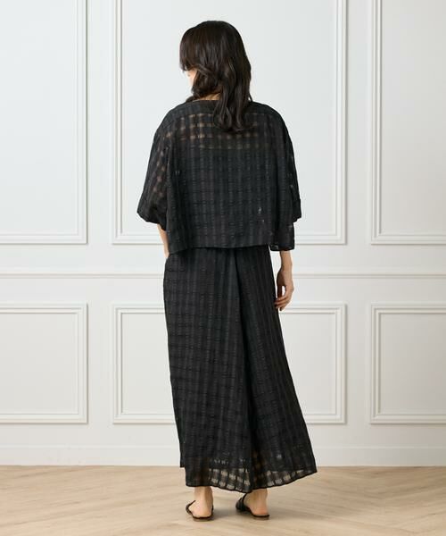 INED / イネド シャツ・ブラウス | 《大きいサイズ》シアーチェックブラウス | 詳細4