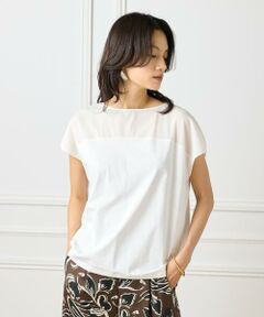 INED / イネド Tシャツ | 《大きいサイズ》シースルードッキングプルオーバー