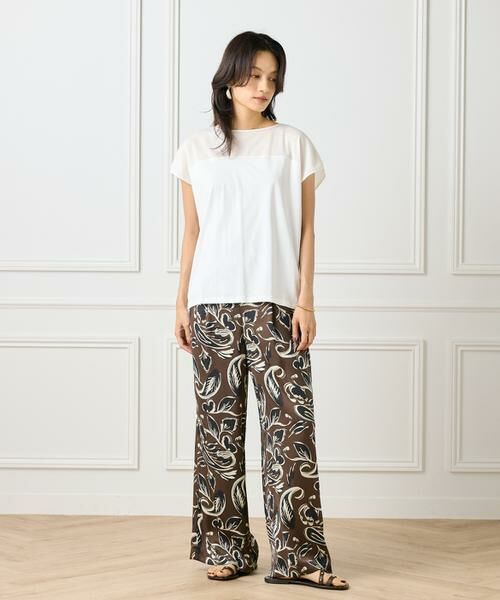 INED / イネド Tシャツ | 《大きいサイズ》シースルードッキングプルオーバー | 詳細5