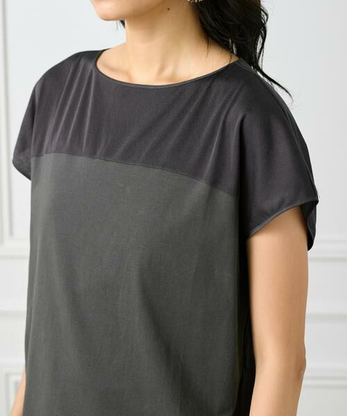 INED / イネド Tシャツ | 《大きいサイズ》シースルードッキングプルオーバー | 詳細9