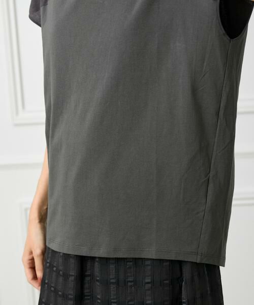 INED / イネド Tシャツ | 《大きいサイズ》シースルードッキングプルオーバー | 詳細22