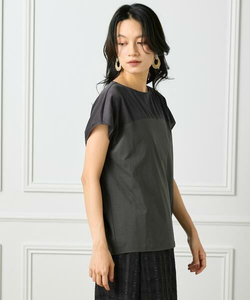 INED / イネド Tシャツ | 《大きいサイズ》シースルードッキングプルオーバー | 詳細14