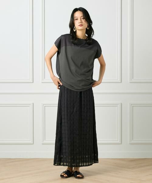 INED / イネド Tシャツ | 《大きいサイズ》シースルードッキングプルオーバー | 詳細15