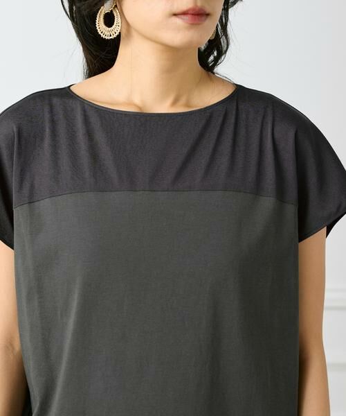 INED / イネド Tシャツ | 《大きいサイズ》シースルードッキングプルオーバー | 詳細20